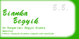 bianka begyik business card